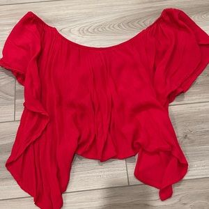 Free People Off the Shoulder Crop Top